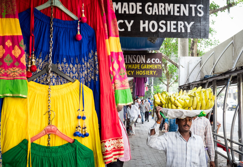 Banana salesman in Mumbai streets