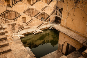 Overview of the Step Well near Amber Fort