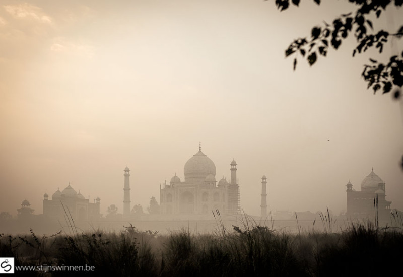 Enjoying Taj Mahal at dawn