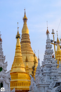 Shwedagon pagoda in center of Yangon