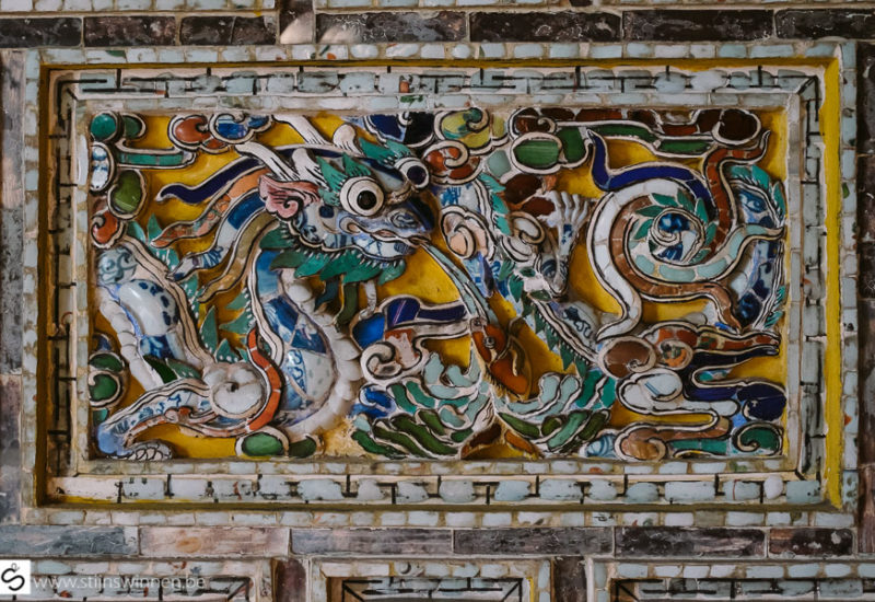 Tiles in Tomb, Hue, Vietnam